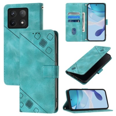 For Xiaomi 14T Pro Skin-Feel Embossed Leather Phone Case Cover Shell