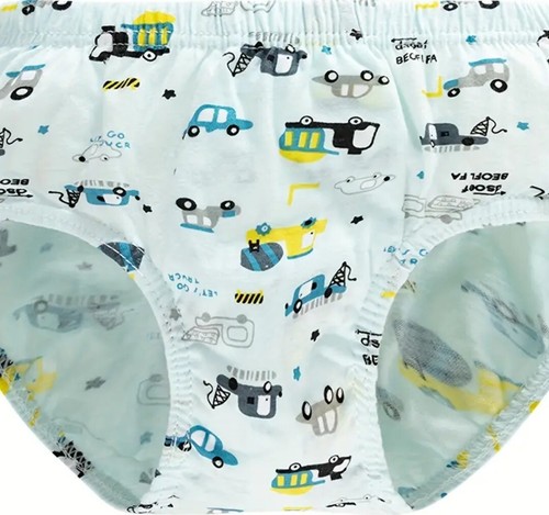New Pack Of 5 Big Boys L Cartoon Transport Printed Briefs Waist 22" To 30" - Picture 5 of 8