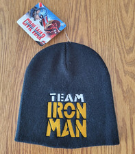 NWT- MARVEL TEAM IRON MAN BEANIE HAT CAPTAIN AMERICA CIVIL WAR NEW RARE