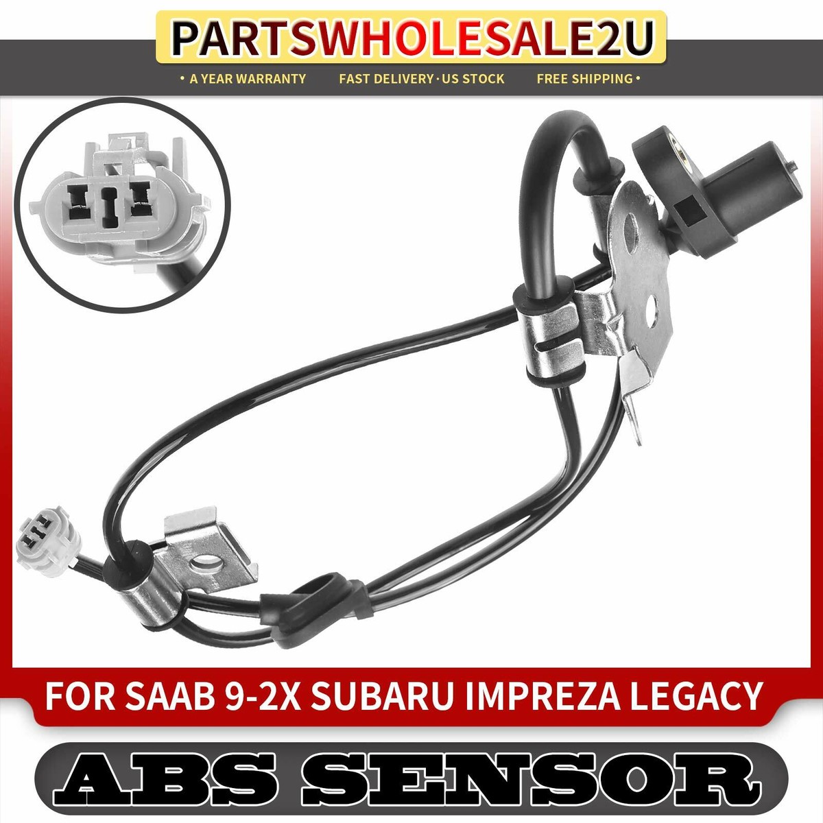 Front RH ABS Wheel Speed Sensor for Subaru Legacy Impreza Saab 9