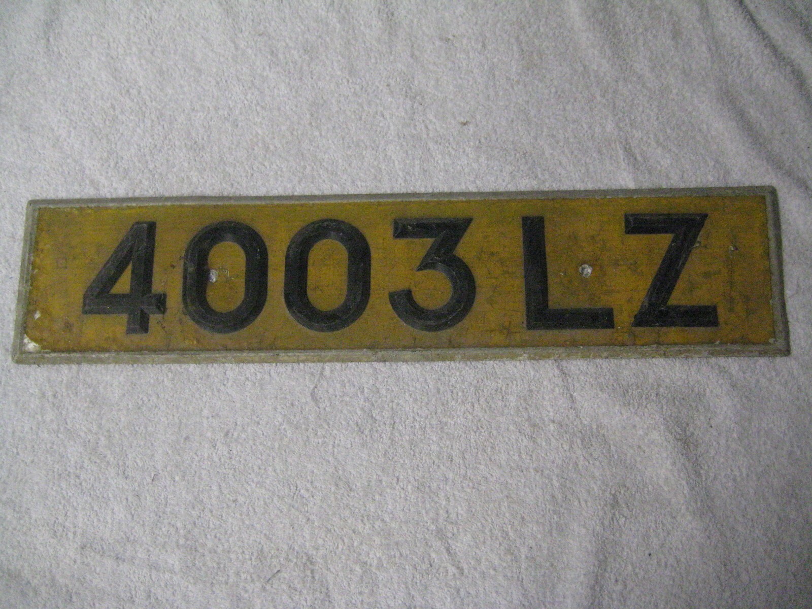 NORTHERN IRELAND ARMAGH VINTAGE 1960s # 4003 LZ LICENCE PLATE