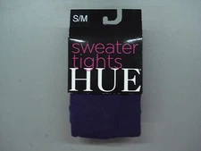 NWT Women's Hue Flat Knit Sweater Tights Size S/M Aubergine #844C