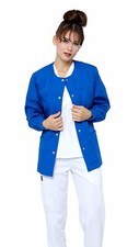 Women's Snap Jacket Warm Up Uniform Scrub