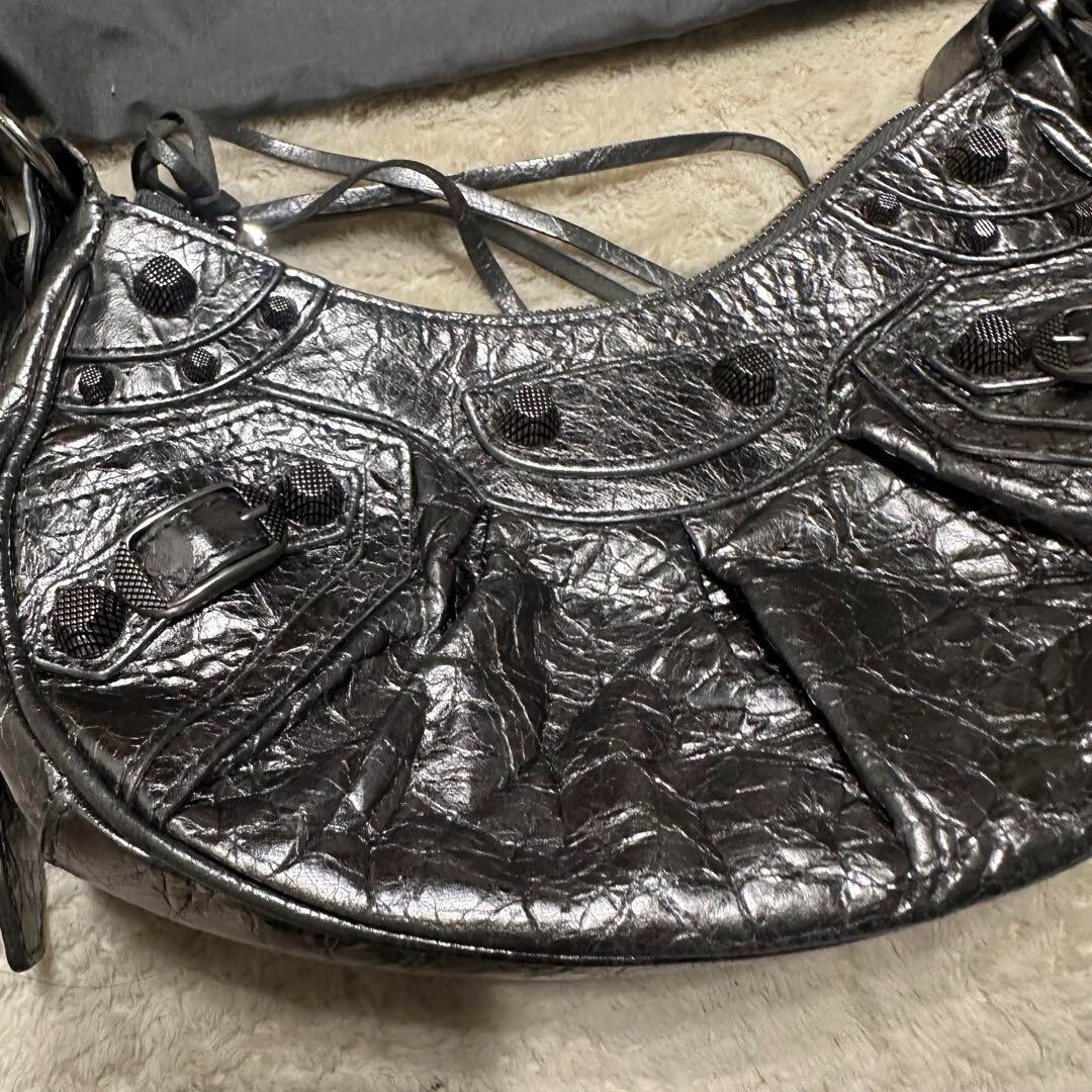 BALENCIAGA LE CAGOLE XS Shoulder Bag Silver Japan Import | eBay