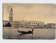 Postcard Bacino di San Marco Con Gondola Venice Italy
