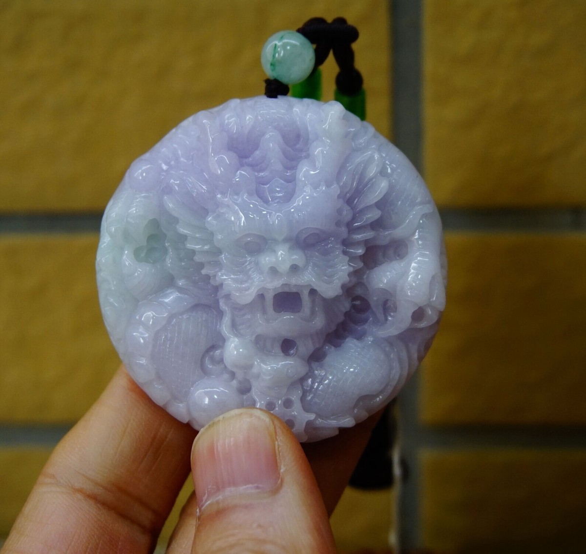 Certified Natural A Lavender Jade jadeite Dragon Mouse 望子成龙