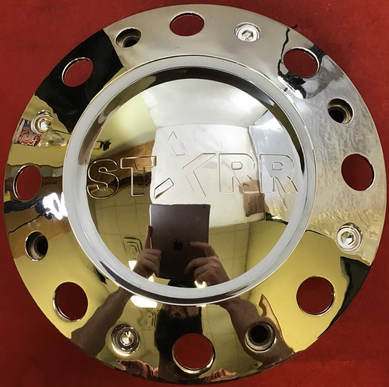 ONE NEW STARR FLAT CHROME NEW CUSTOM WHEEL CENTER CAP  #739L215 LG1110-28 10046