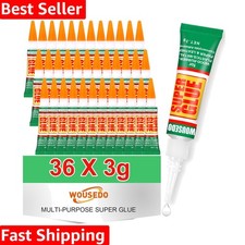 36 X 3g Super Glue Clear, Strong Adhesive,Super Glue Fast Drying Cyanoacrylat...
