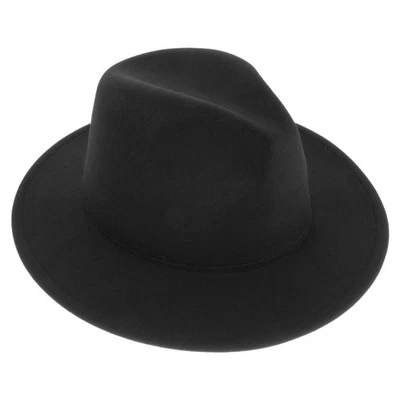Fedora pour homme : Chapeau Fedora en laine pour homme femme - Chapeau de - Photo 1/4