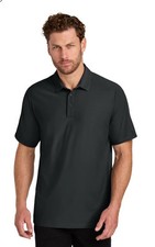 Ogio Polo Black XL Solid SSleeve Golf 3 Button NWT NO CO. LOGOS  Cotton/poly NEW