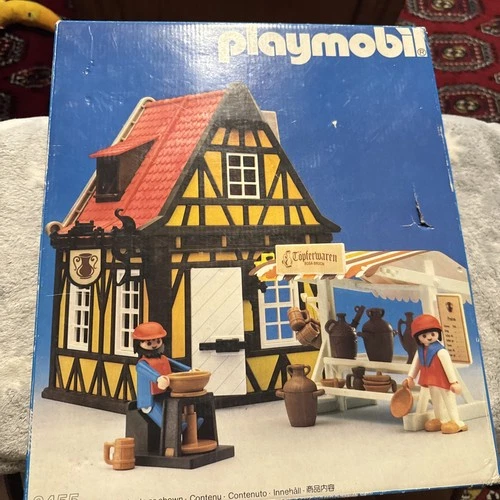 Playmobil Medieval Pottery Shop Set 3455 - VTG 1984 PARTS ONLY! Box! Pieces Only