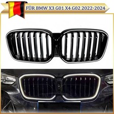 Per BMW X3 G01 X4 G02 2022-24 Sport Griglia Radiatore Nero Lucido Ponte Singolo Con LED