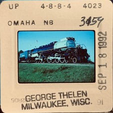 Union Pacific Big Boy 4023 Steam Locomotive 35mm Slide Omaha NB 1992
