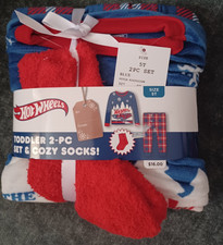 NEW - Hot Wheels Pajama Set with Cozy Socks 5T