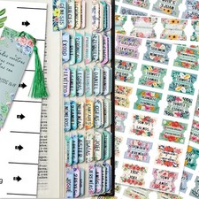 Spanish Bible Index Tabs New & Old Testament Tabs Matte Laminated Floral Desi...