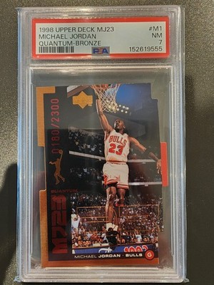 1998-99 Upper Deck - MJ23 Michael Jordan #M1 Bronze Quantum 0180/2300 PSA 7