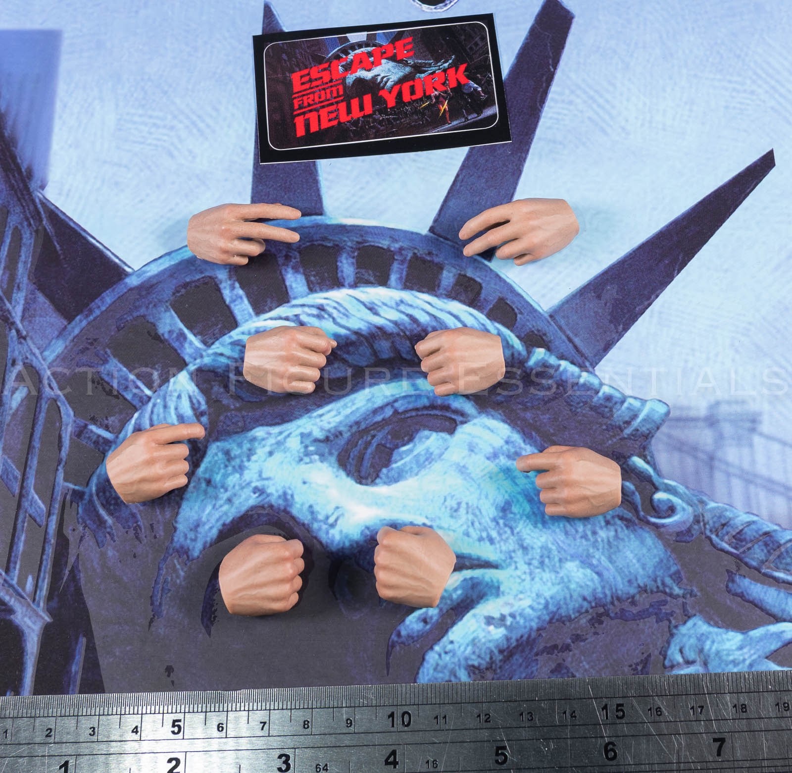 Snake Plissken 1/6 Scale Hands x8 Asmus Escape From New York Figure Parts Custom