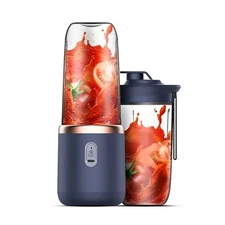6 Blades Electric Juicer Cup 2 Cups For Travel Portable Juicer Mixer