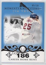 2008 Topps Moments & Milestones Blue 5/10 Jim Thome #85 HOF 0c3