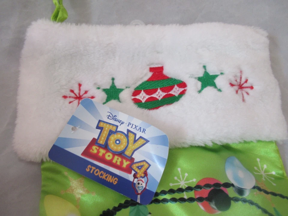 Medias de Navidad Toy Story Nuevas 16" Woody Disney Pixar Verde Vellón Bordado Foto 3 de 4