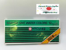 Sakura Mat Water Colors 12 Colors 13 Tubes Vintage Japanese Paint Set Unopened