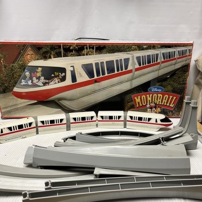 Disney World Monorail Train & Track Set Vintage   Works Great-Original Box Worn