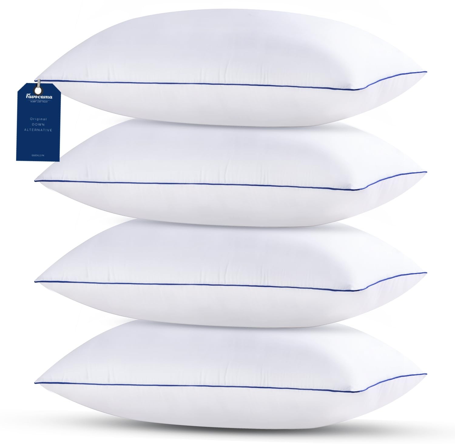 Set Of 4 Hotel Collection Bed Pillow For Sleeping King Pill.