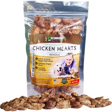 Premium Freeze-Dried Chicken Hearts for Dogs  Cats - Natural Dog Treats 5oz