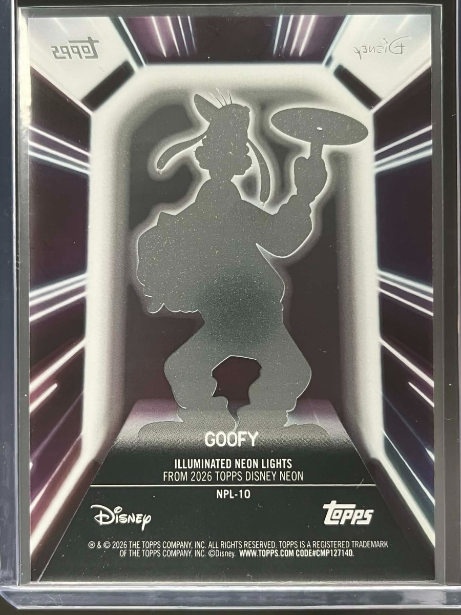 2026 TOPPS DISNEY NEON GOOFY ILLUMINATED NEON LIGHTS ACETATE SP | eBay