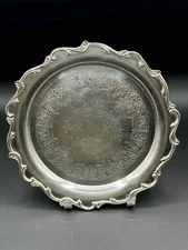 Wilcox International Silver Co Joanne 7270 Silverplate Tray 11" Floral Scrolls