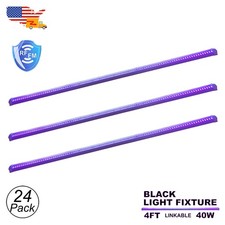 24 UV Light Bar 4FT 40W 4Ft Black Light Tube for Christmas D cor Event Lighting