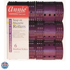 Snap on Magnetic Rollers 6 pack X-Jumbo Hair curls, holds hair secure, easy t...
