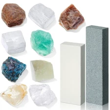 Moh's Hardness Test Kit 11 Piece Mineral Include 9 Rock Mineral... 