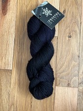 Yarn Destash Hand Dyed Worsted Merino Wool - Frosted Stitch OOAK Black Purple