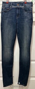 MOTHER Women’s Blue Dark Wash Skinny Slim Stretch 5-Pocket Jeans 25 1001E-104