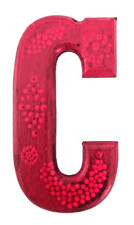 Dot Painted Wood Letter-C