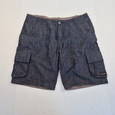 Short ANIMAL 36 poches cargo bleues pour hommes 100 % coton