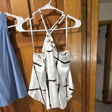 White House Black Market Ring Detail Halter Top Size XS NWT
