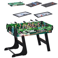 HOMCOM Tavolo Multigioco 6 in 1 in MDF, Resina e Acciaio Inox Multicolore