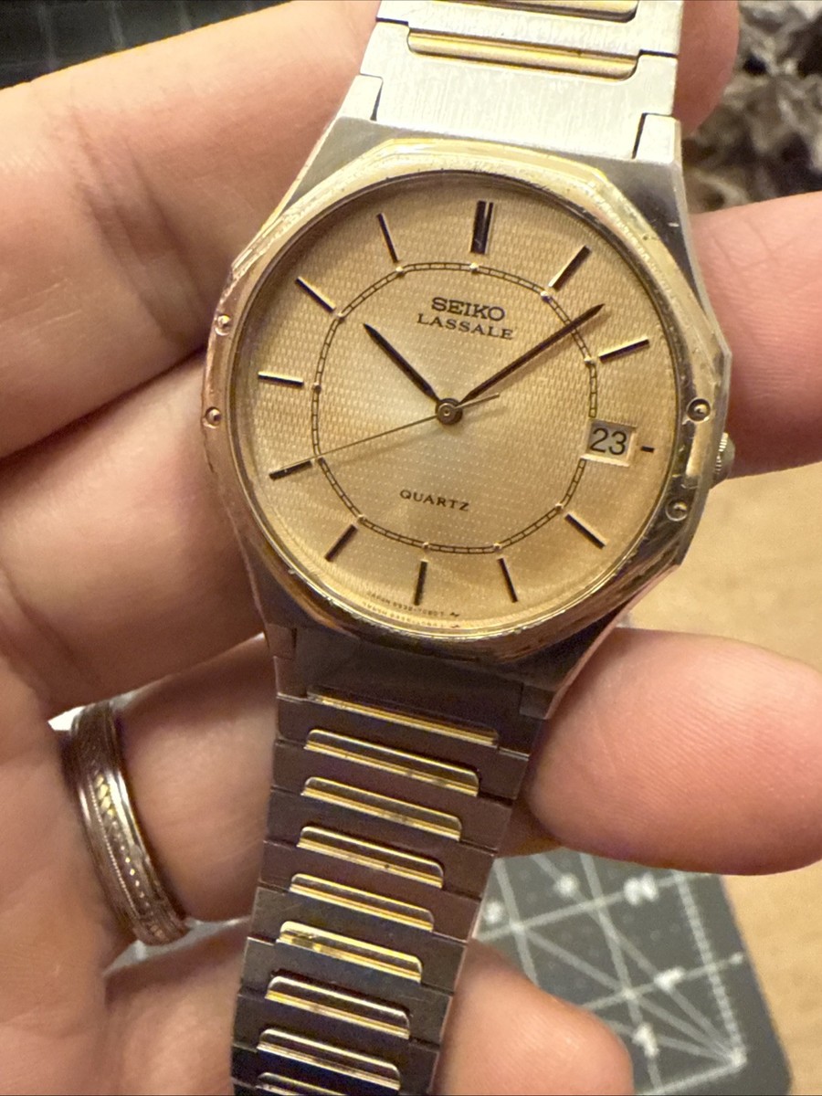 Vintage Seiko Lassale 5932-7069 Quartz Octagonal Two-Toned