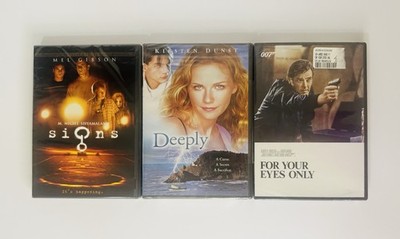 New Sealed DVD Lot - Signs, Deeply, For Your Eyes Only (3 Movies)