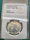 1944 S Walking Liberty Half Dollar, SSGC MS65, Exceptional Luster.