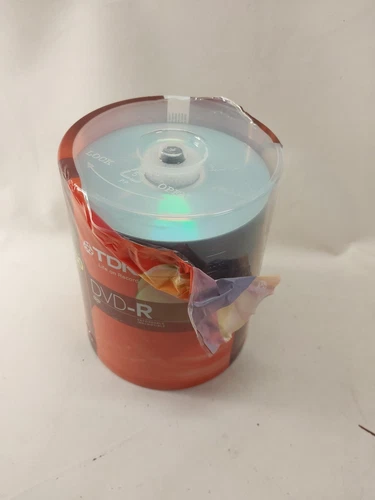 TDK DVD-R 1-16x speed 4.7 GB Recordable Discs Disks 100 Pack Spindle NEW See Pic - Picture 1 of 6
