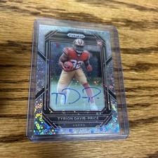 2022 Panini Prizm Tyrion Davis-Price Rookie Auto SP No Huddle RC #320 LSU/49ERS