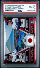 Shohei Ohtani, Yoshinobu Yamamoto International Impact PSA 10 2024 Bowman Chrome