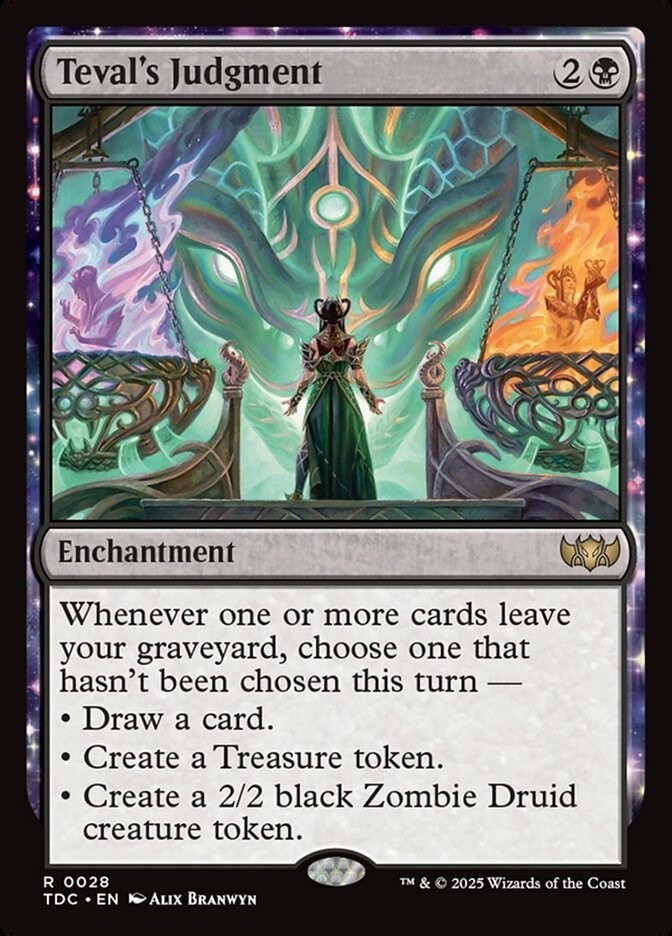 Teval's Judgment 0028 Non Foil Rare Tarkir Dragonstorm Commander MTG NM