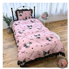NEW Sanrio Kuromi and My Melody Midnight Melo Kuro Volume Frill 3-Piece Duvet