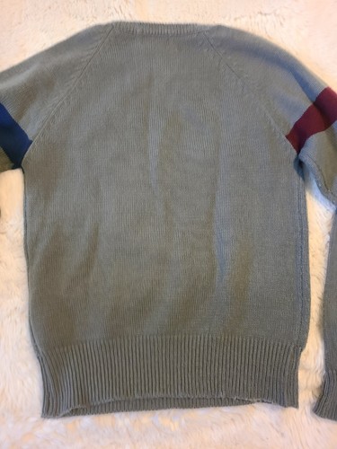 Vintage Mervyns Boys Collection Gray Striped Wool Sweater Size Large - Picture 6 of 6