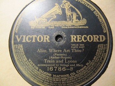 1908 Louis Heine Cello DARIUS LYONS Flute Alice where art Thou VICTOR 160786
