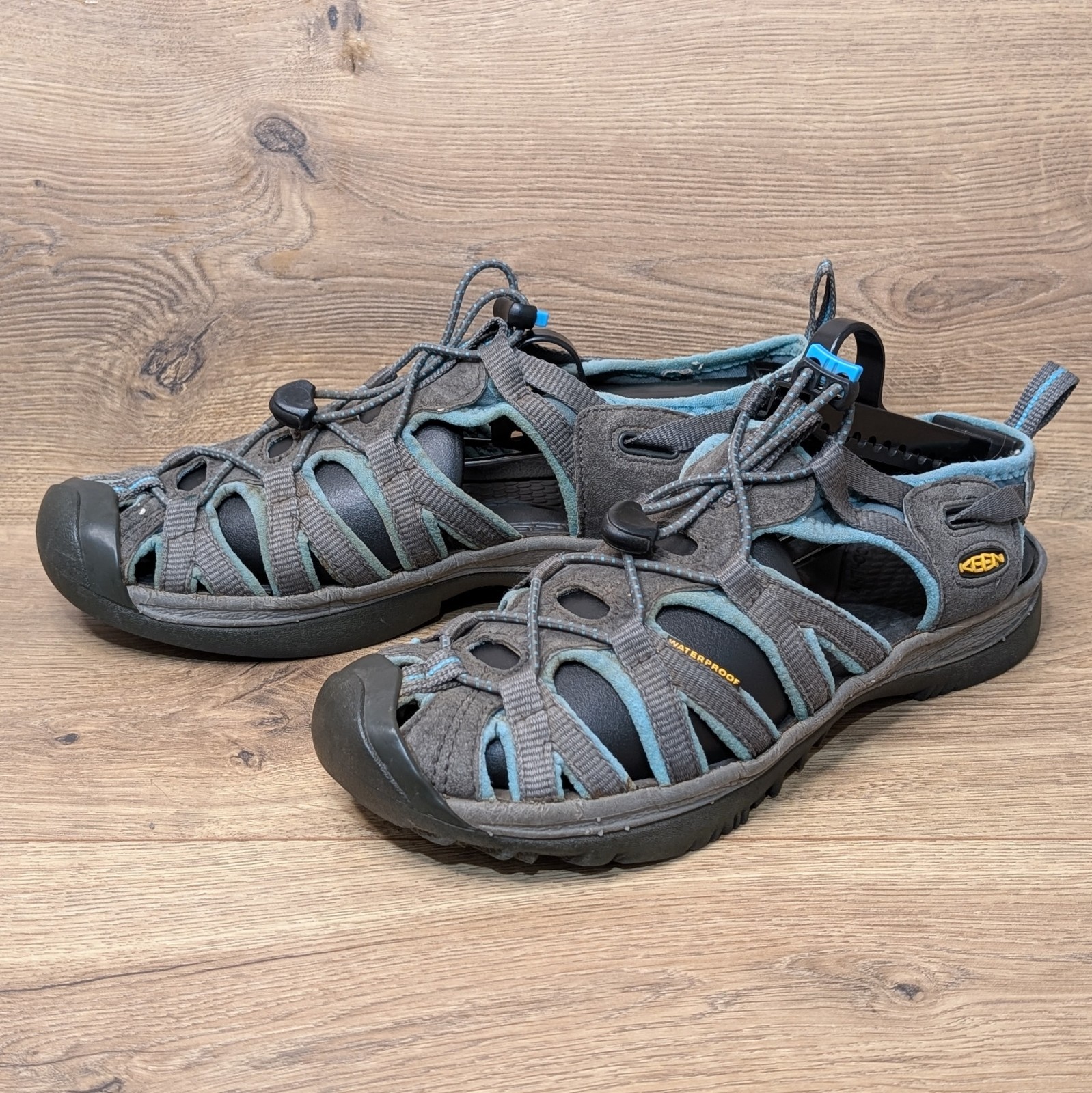 Sandali impermeabili Keen Whisper punta chiusa escursionismo acqua grigio acqua donna taglia 7